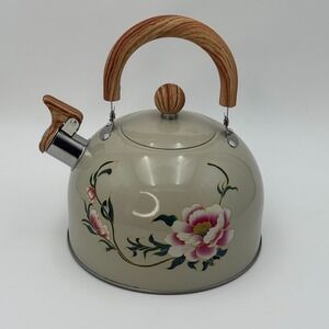 Ruyihoff Floral Stainless Steel Whistling Tea Kettle 3.0L Induction Stove NEW